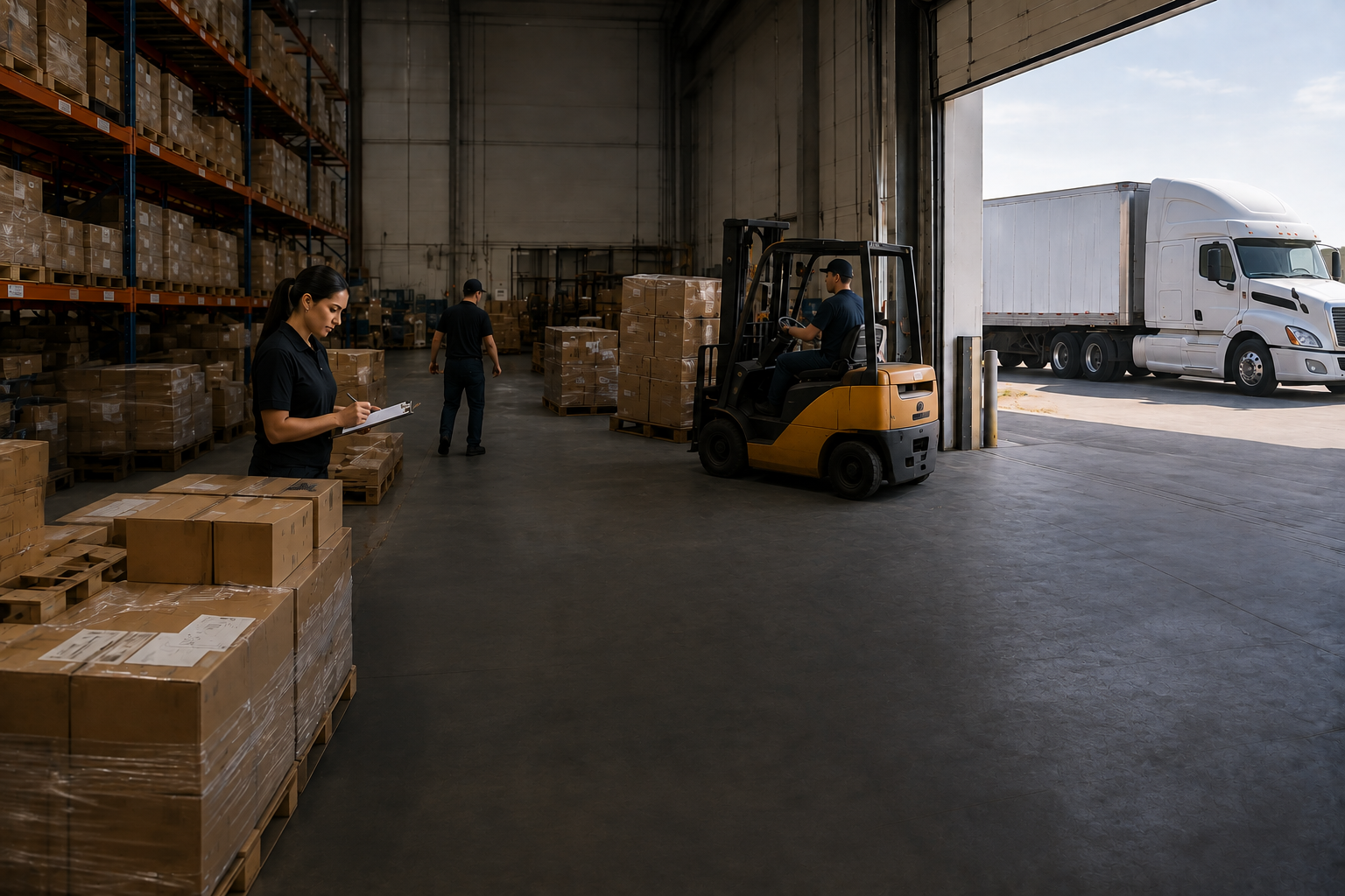 BJL Legacy truck delivering to a retail and warehouse loading dock
